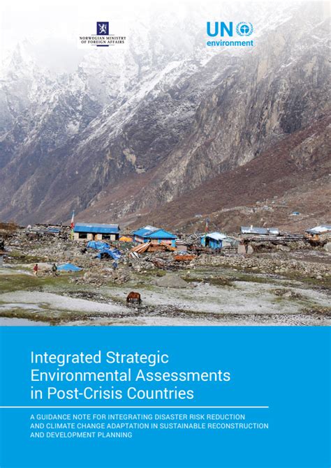 Integrated Strategic Environmental Assessments In Post Crisis Countries