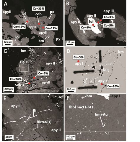 8 Backscattered Images Of The Mineralization At Nico Backscattered