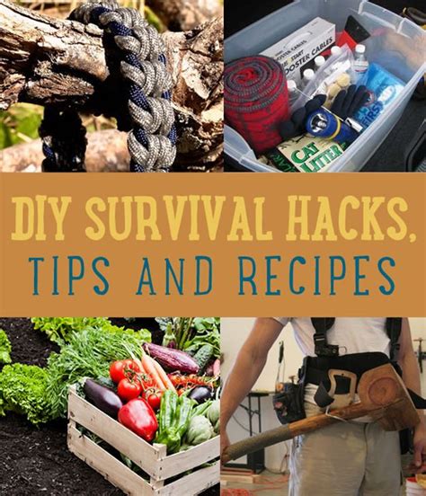 Diy Survival Hacks Tips And Recipes