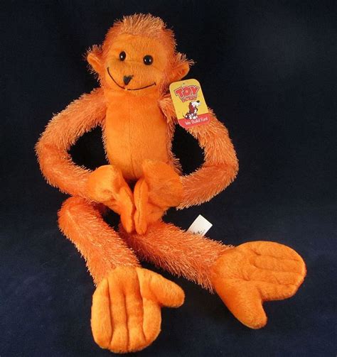 Toy Factory Orange Animal Monkey Velcro Hands Feet EUC 22" Stuffed ...