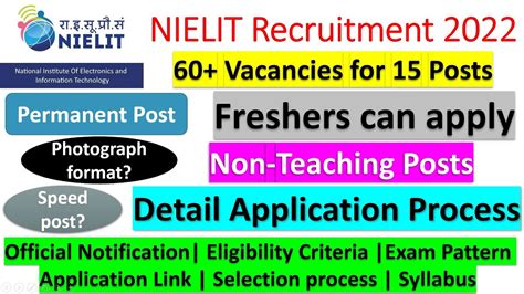 Nielit Recruitment Nielit Notification Nielit Application