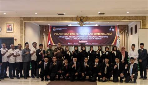 KPU Lantik Panitia Pemilihan Kecamatan Se Kota Kediri Kediritangguh Co