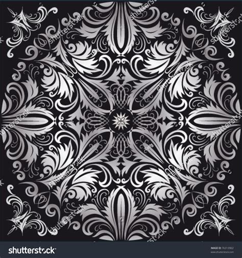 Silver Pattern Stock Vector Illustration 76313902 : Shutterstock