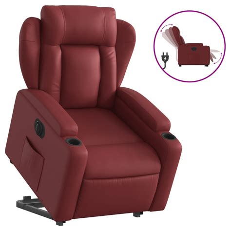 Fauteuil de Salon Chaise Fauteuil inclinable électrique rouge