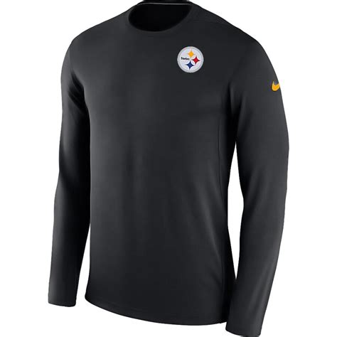 Nike Pittsburgh Steelers Black Dri Fit Touch Long Sleeve Performance T Shirt