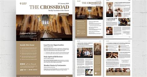 Church Newsletter Template, Graphic Templates - Envato Elements