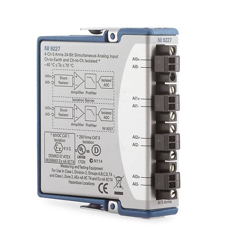 NI 9227 4 Channel 5 Arms 24 Bit Simultaneous Channel To Channel