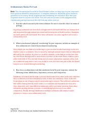 Lab 2 4 Sedimentary Prelab Doc Docx Sedimentary Rocks Pre Lab Note