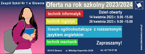 Oferta Na Rok Szkolny Zesp L Szk L Nr Im R A Cebertowicza