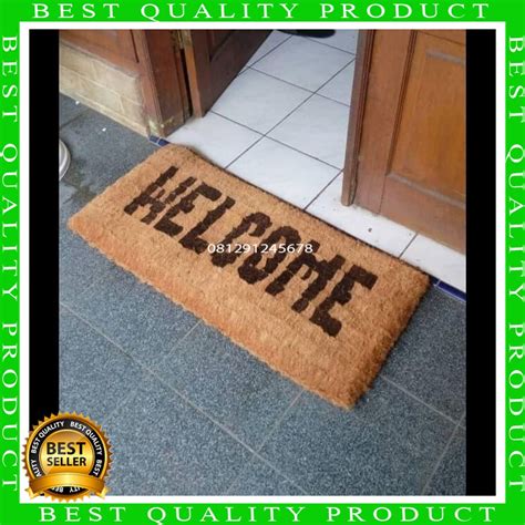 Jual Keset Teras Depan Pintu Welcome Sabut Kelapa Tebal 90x45 Ii