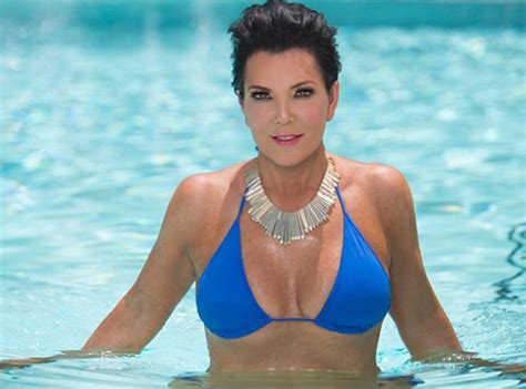 Kris Jenner, the mother of Kim Kardashian shows her breasts in a bikini ...