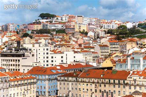 Lisbon historical center skyline Streets at summer day 이미지 1368597360