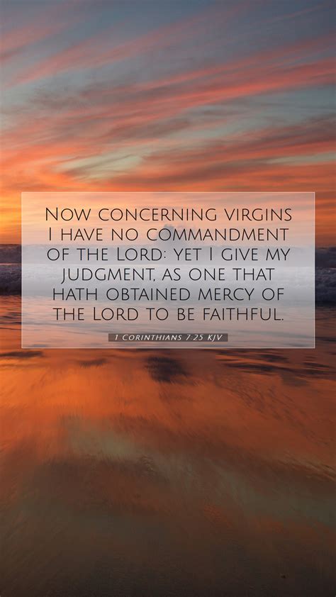 Corinthians Kjv Mobile Phone Wallpaper Now Concerning Virgins