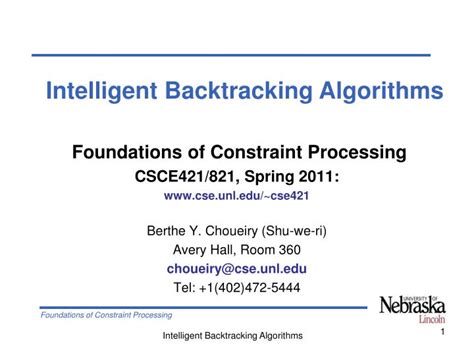 Ppt Foundations Of Constraint Processing Csce Spring