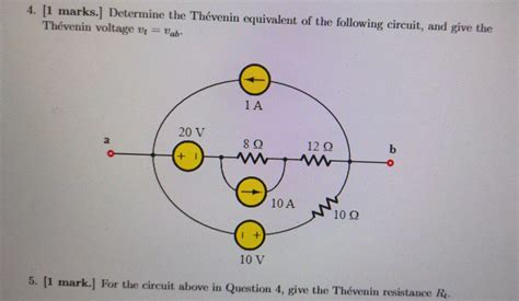 Solved Determine the Thévenin voltage v for the following Chegg