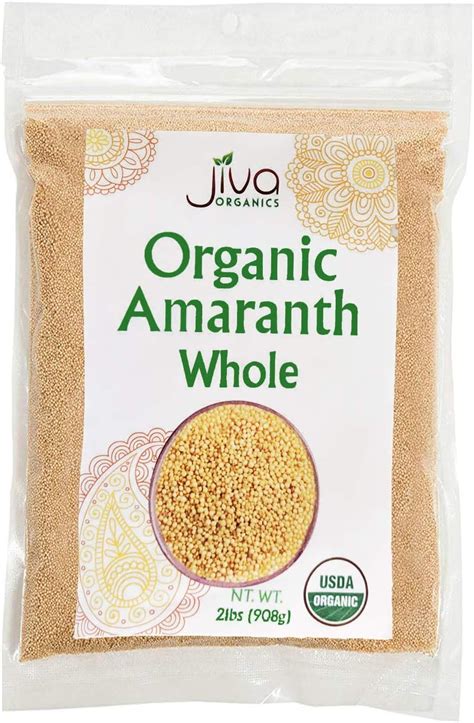 Organic Amaranth Whole Grain 2 Lb 907g By Jiva Organics Gluten Free