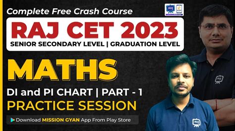 Rajasthan CET Maths Classes 2023 DI And PI Chart Rajasthan CET Exam