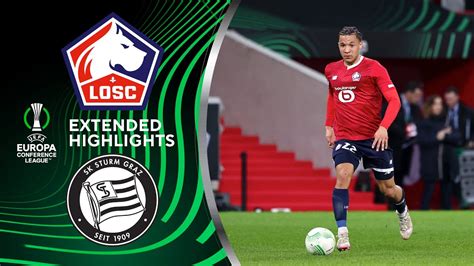 Lille Vs Sturm Graz Extended Highlights Uecl Round Of Nd Leg