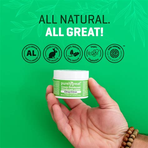 Citrus Cream Deodorant for Men | PurelyGreat Natural Deodorants - Purelygreat Natural Deodorant