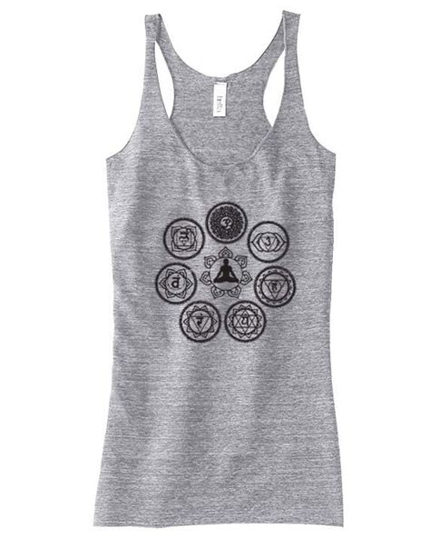 Seven Chakras Racerback Tank Energy Hindu Exercise Clothing