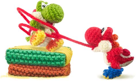 Yoshi's Woolly World Mega Yarn Yoshi Amiibo - yellowauthentic