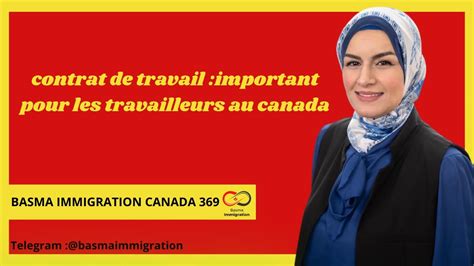 Contrat De Travail Important Pour Les Travailleurs Au Canada Visa