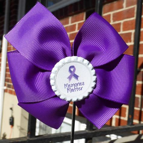 Purple Alzheimers Awareness Memories Matter Hair Bow | Etsy ...