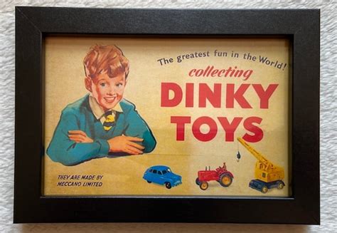 Dinky toys 1950s vintage poster picture advert print framed | Etsy