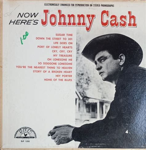 Johnny Cash Now Here S Johnny Cash Sun Record Label Vintage Record