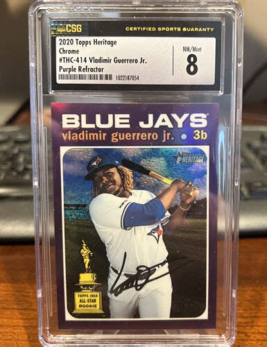 2020 TOPPS CHROME HERITAGE VLADIMIR GUERRERO JR PURPLE REFRACTOR THC