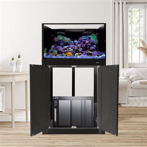 NUVO EXT 75 Gallon Reef Ready Aquarium Black APS Stand RFS Acrylic Sump