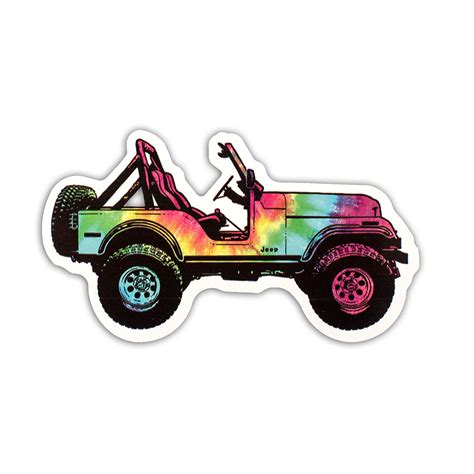 Jeep Tie Dye Cj Sticker Jedco