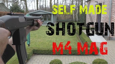 Custom Shotgun M4 Mag 3d Printed Tm 870 Airsoft Youtube