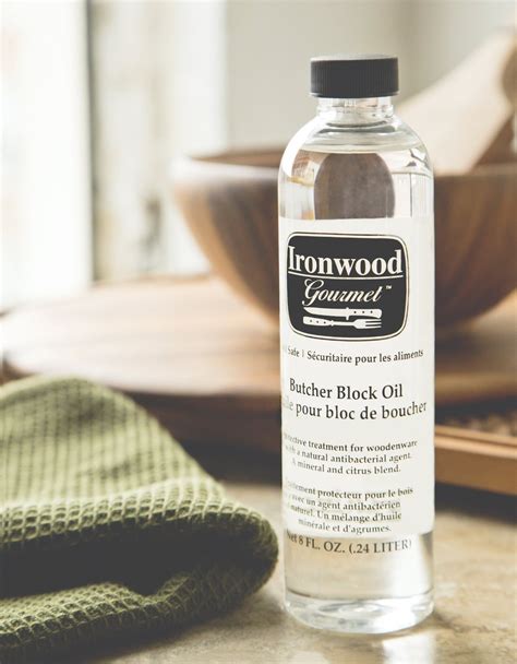 Ironwood Gourmet Butcher Block Mineral Oil Anti Bacterial 8oz Preservative New