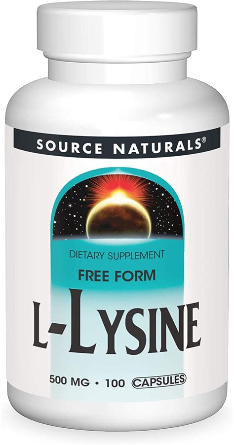 Source Naturals L Lysine Free Form Amino Acid Supplement Supports Energy Formation