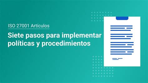 Implementaci N De Pol Ticas Y Procedimientos Gu A De Pasos