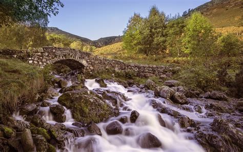 nature, Hill, River, Water, Bridge, Rock, Stones, Trees, HDR, Landscape ...