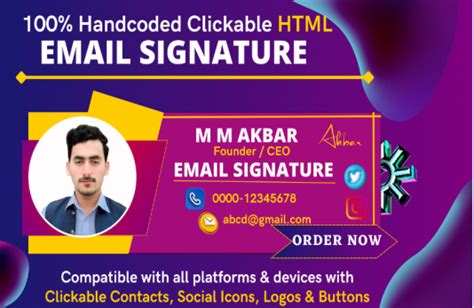 Create A Clickable Html Email Signature Legiit