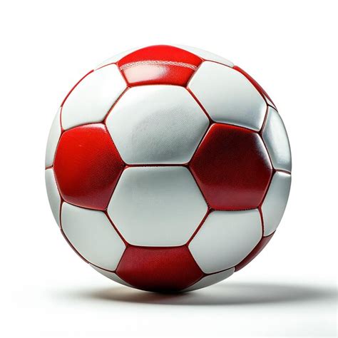 Premium Photo A Close Up Of A Soccer Ball With A White And Red Design