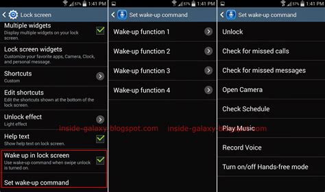 Inside Galaxy Samsung Galaxy S4 How To Enable And Use Wake Up Command