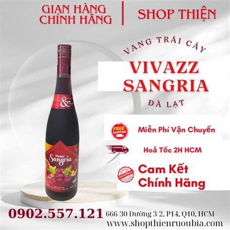 Nước Trái Cây Đà Lạt VIVAZZ SANGRIA 7 750ml Nho Đỏ Shopee Việt Nam