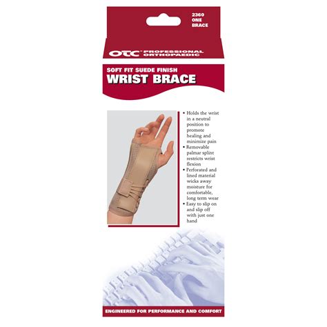 Otc Cock Up Wrist Splint Suede Finish Left Hand Beige Small