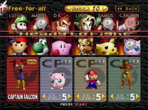 Mario Kart 64 Characters Select