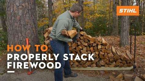 How To Properly Stack Firewood Youtube