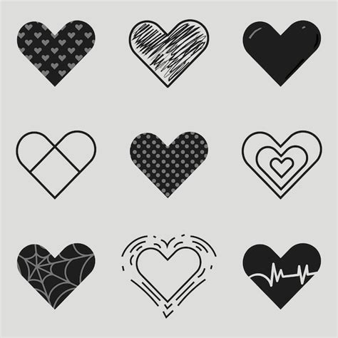 Premium Vector Set Of Hearts Vector Valentines Day