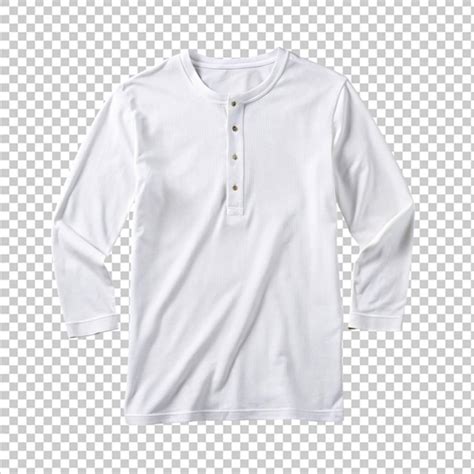 Camisa De Henley Sobre Fondo Blanco Archivo Psd Premium