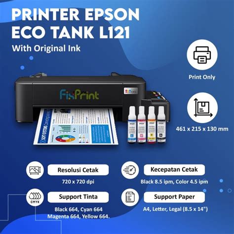 Printer Epson L Hitam Print Warna Infus Modif Ink Tank Pabrik Resmi