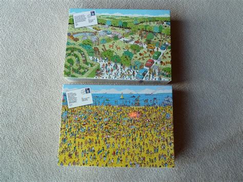 2 WHERE'S WALDO SAFARI PARK PUZZLE, UNOPENED, NEW IN BOX & ON THE BEACH ...