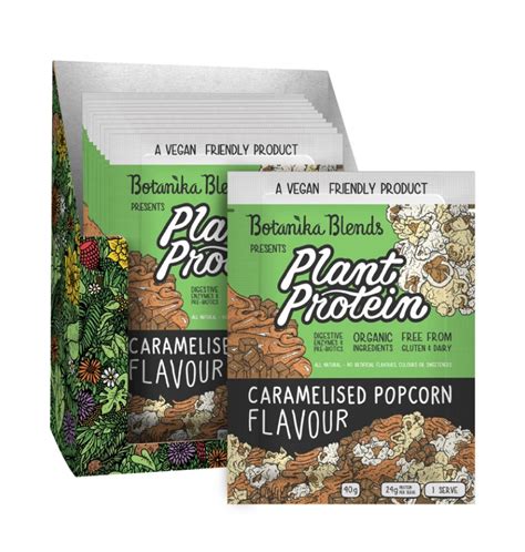 Botanika Blends Plant Protein 40g 500g Or 1kg Caramelised Popcorn Fla