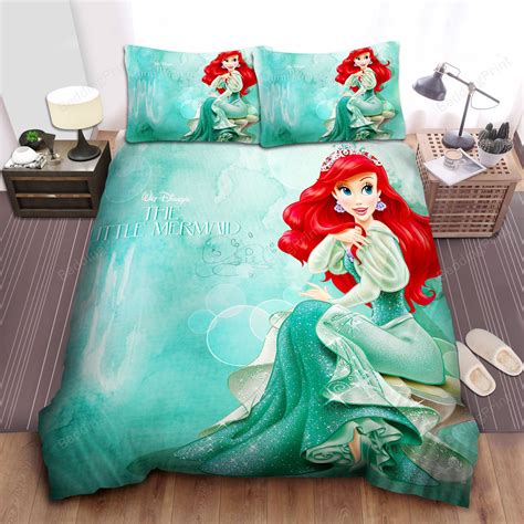 Disney Princess Ariel In Glowing Dress Bed Sheet Duvet Cover Bedding Sets Homefavo